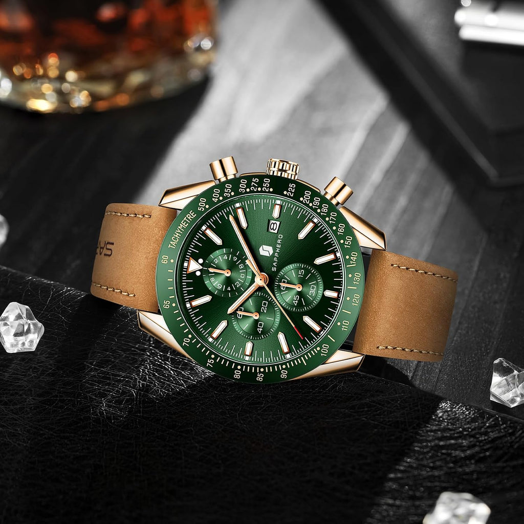Watch for Men Analog Quartz Chronograph Waterproof Luminous Designer Mens Wrist Watches Business Work Sport Casual