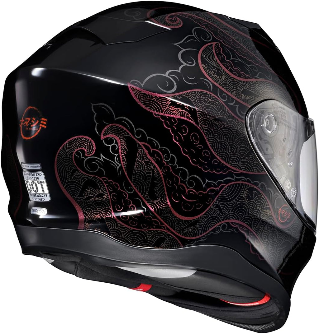 T520 Full Face Touring Motorcycle Helmet with Bluetooth Ready Speaker Pockets DOT ECE Approved Nama-Shimi