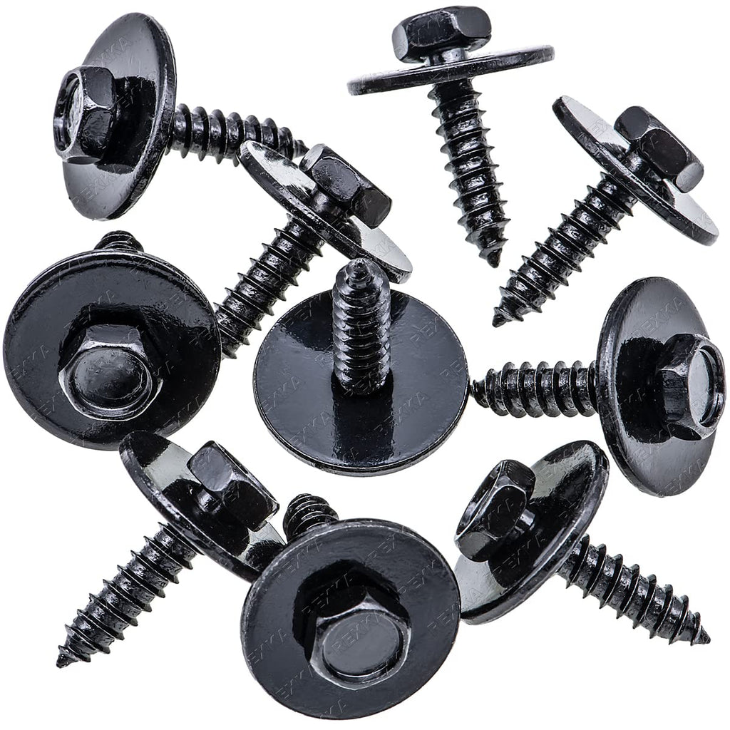 Rexka 10pcs M4.8 Fender Liner Bumper Cover Hex Head Screw for BMW 07147129161 E46 E90 E39 E60 E91 E92 E93 E63 E64 E38 X1 X3 X5