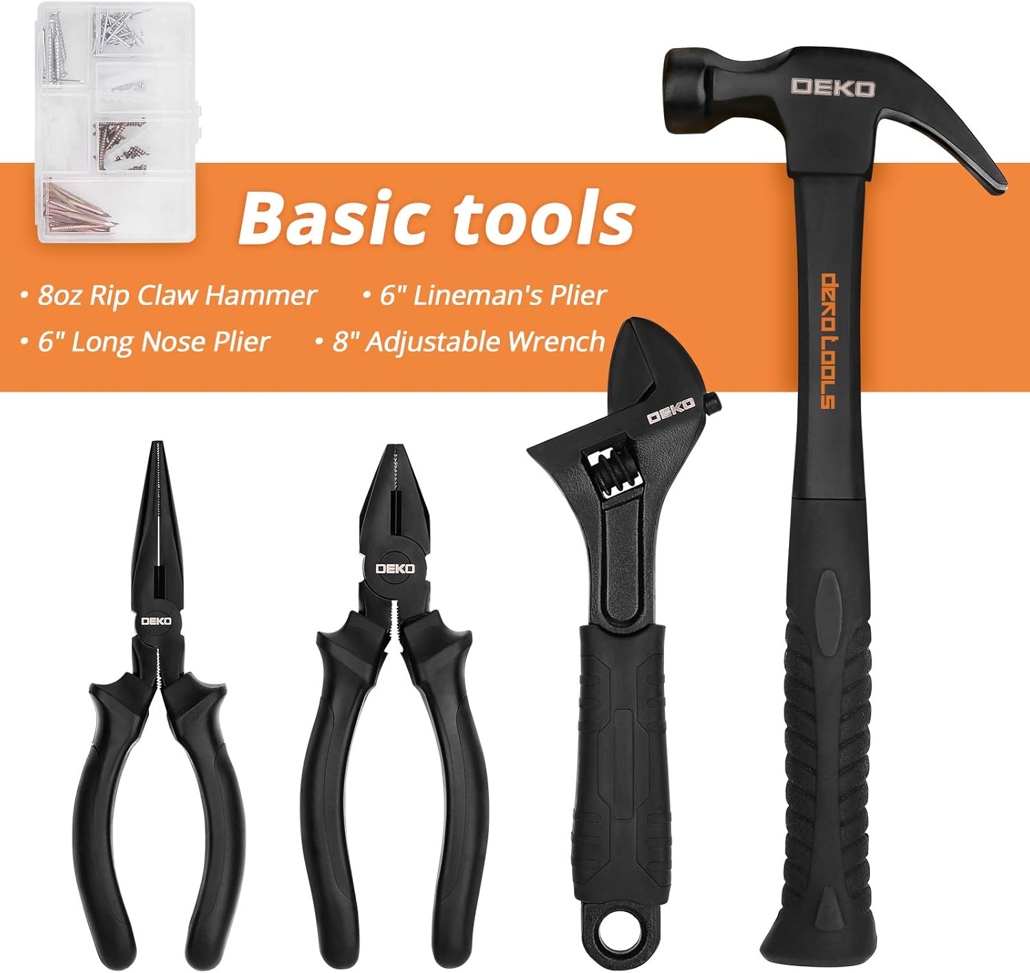 218-Piece General Household Hand Tool kit, Professional Auto Repair Tool Set for Homeowner, General Household Hand