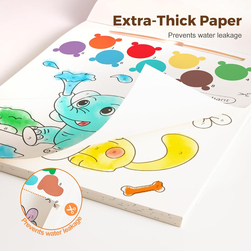 Paint with Water Books for Toddlers, Mess Free Watercolor Painting Activity for Kids Ages 1-3, 2-4, 4-6, Art Craft