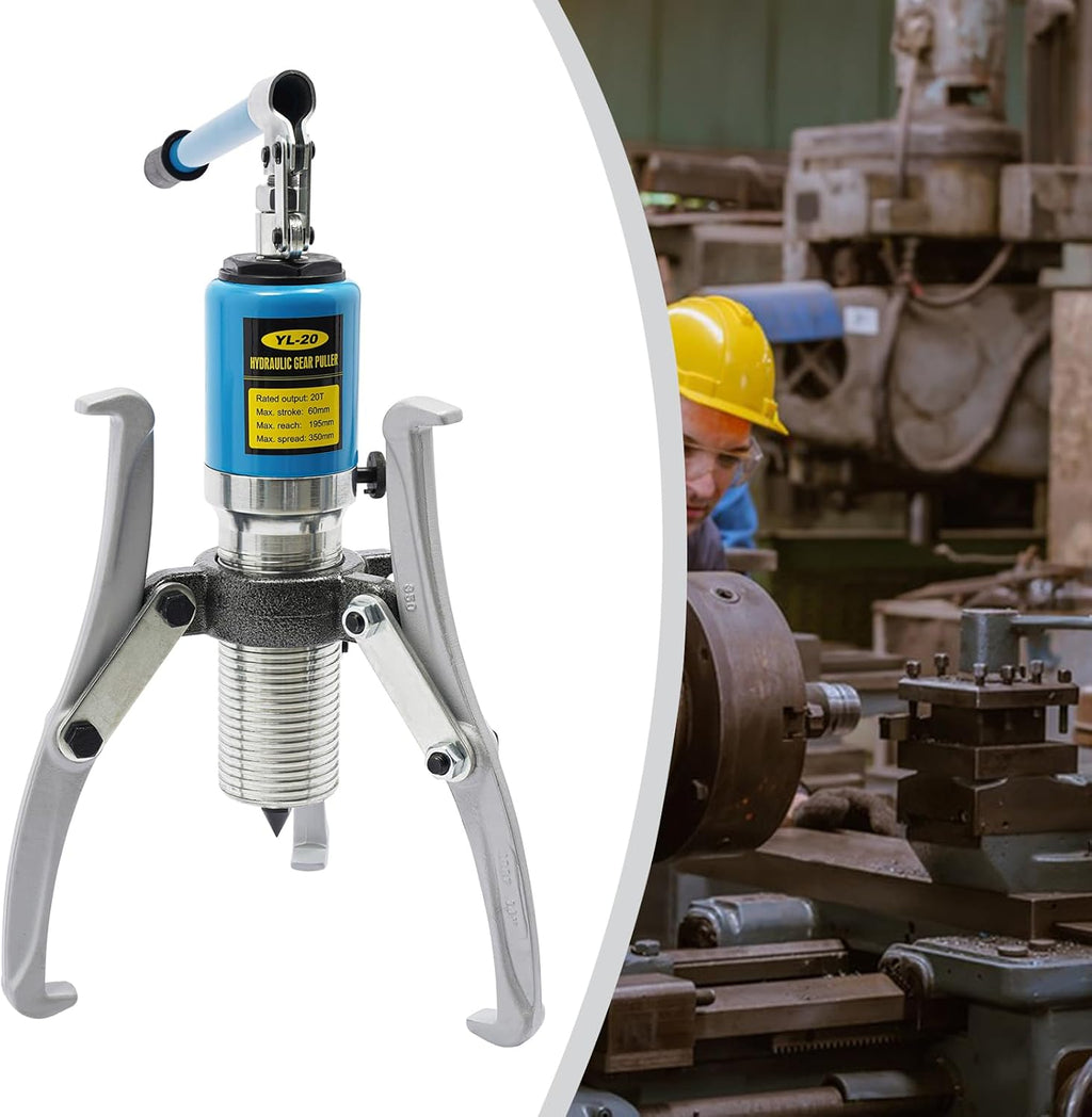 YL-20 Hydraulic Gear Puller Set,20 Ton Capacity Wheel Bearing Puller Kit,2 & 3 Jaws Pulling Separator for Wheel Hubs