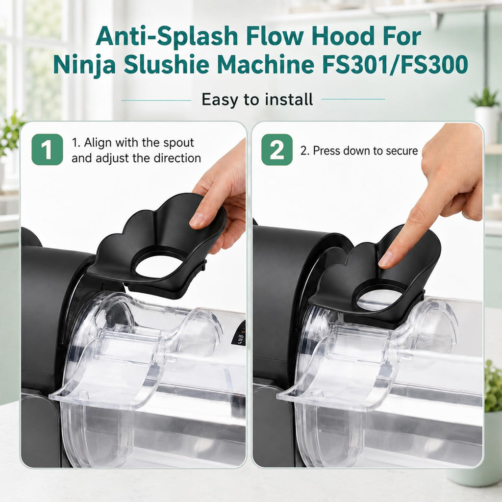 Anti-Splash Flow Hood Compatible with Ninja Slushie Machine FS301 FS300