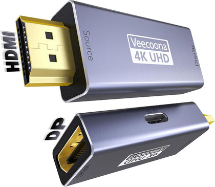 HDMI to DisplayPort Adapter Uni-Directional (4K@60Hz/1080P@120Hz) - 1 Pack | HDMI (Source) 2.0 Male to DP (Display)