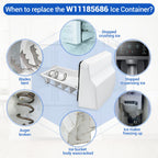 W11185686 Refrigerator Ice Container Replacement Part (OEM)