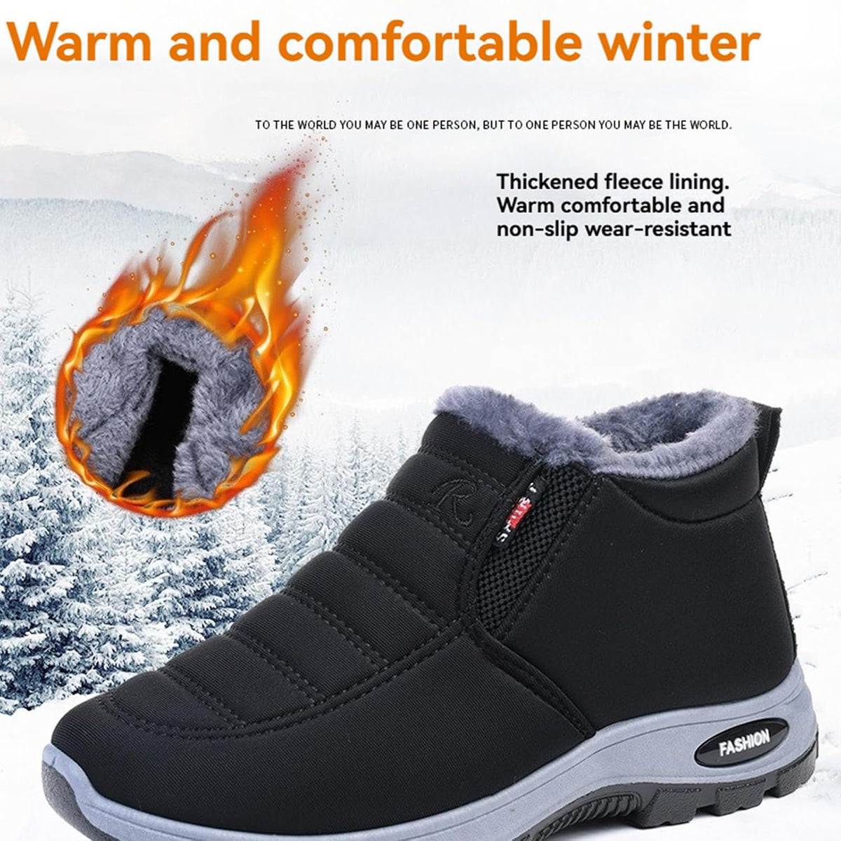 Snow Boots for Women Winter Warm Sheepskin-lined Waterproof Non Slip Orthopedic Shoes Ankle Sneakers with Arch