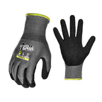 Work Gloves, Small, 1 Pair, Nitrile Coated, Gray and Black