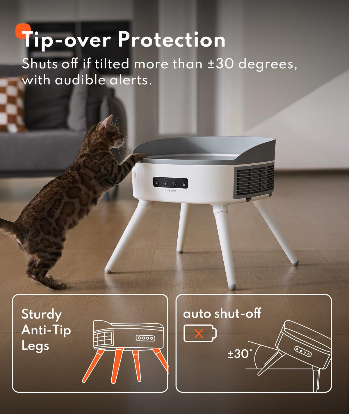 Pet-Safe Space Heater with Heated Cat Bed