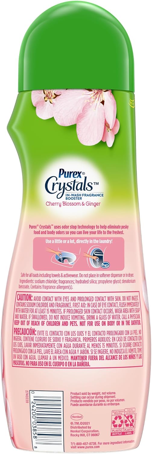 Crystals In-Wash Scent Booster, Fresh Cherry Blossom 21 oz, 4-Pack