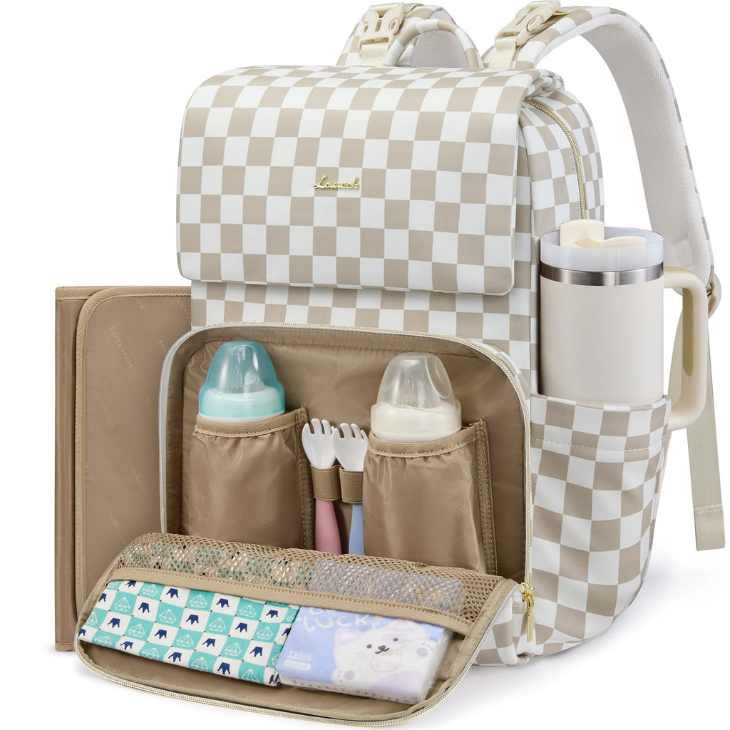 Leather Diaper Bag Backpack for Women