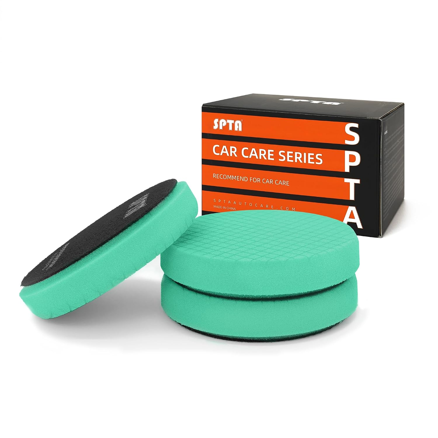 Green T120 Heavy-Cut Foam Polishing Pad, 3Pc 5.5 Inch Buffing Polishing Pads for 125mm Backing Plate Compound Buffing