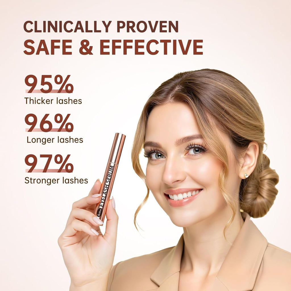 Lash Serum for Eyelash Growth: Eyelash Growth Serum with Peptides & Botanical Extracts for Longer, Fuller-Looking