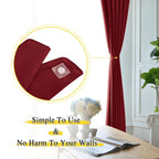 Magnetic Curtain Tiebacks - Modern Unique Upgraded Design Decorative Drape Tie Backs Holder for Window Draperies, No