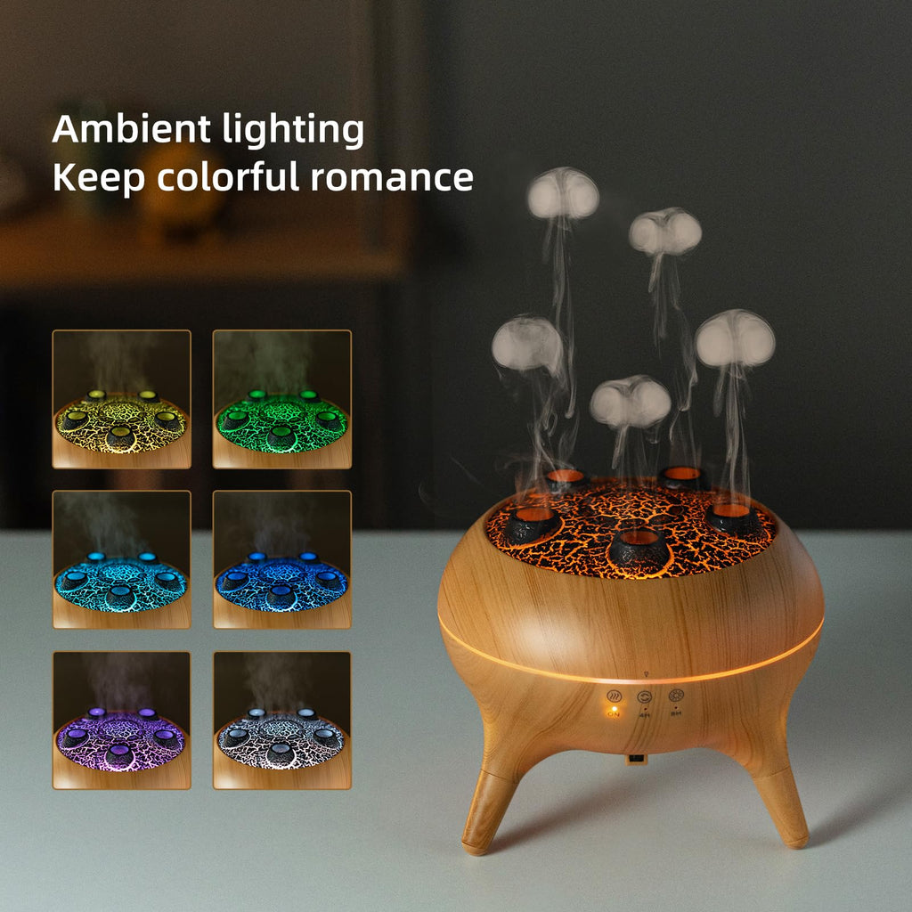 Essential Oil Diffuser 250ML,Jellyfish Diffuser Air Humidifiers Sound Pickup Ultrasonic Aromatherapy Diffuser Remote