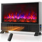 23.6-Inch Freestanding Electric Fireplace Heater with 3D Flame Effect