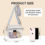 Clear Purse for Stadium Events Transparent Crossbody Bag