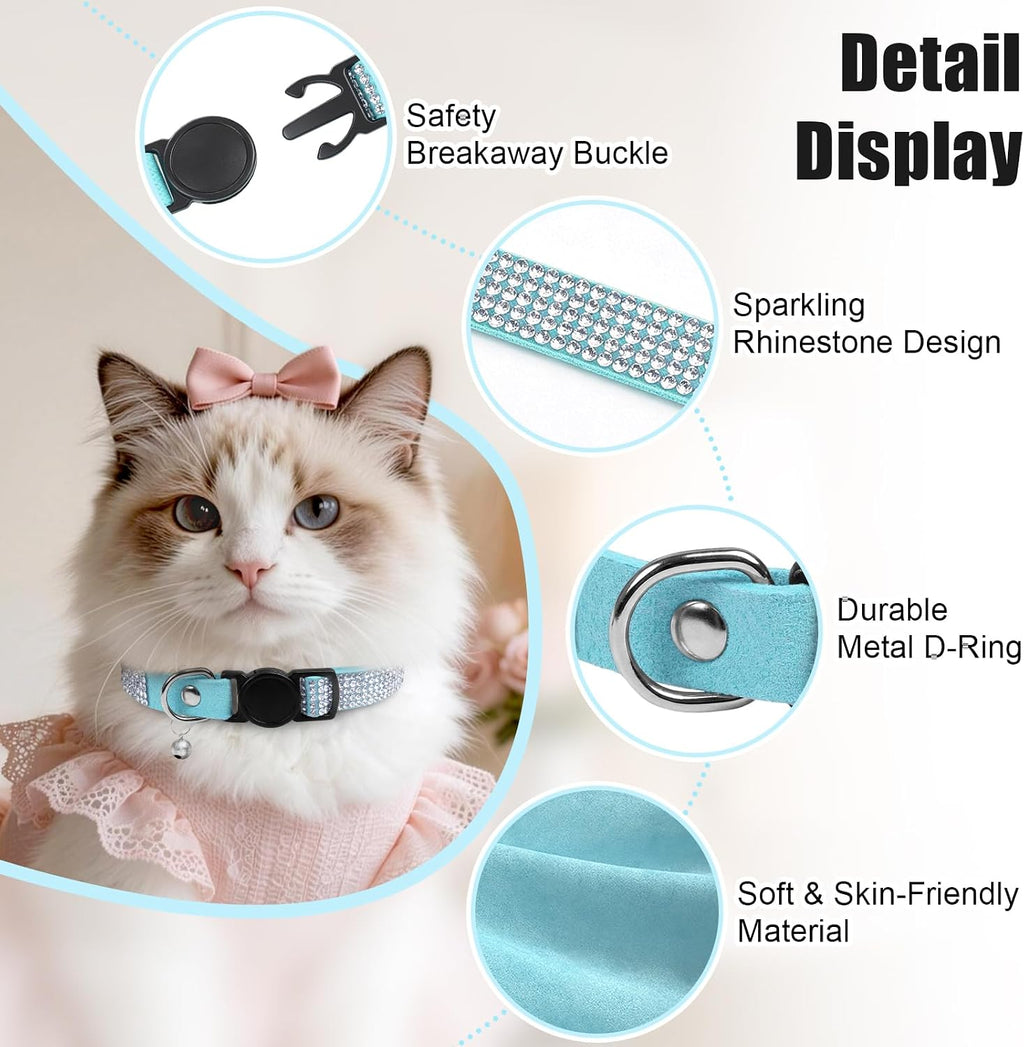 Rhinestone Cat Collar Breakaway (Blue)