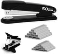 Heavy Duty Stapler, Black Stapler with Staples and Staple Remover for Desk