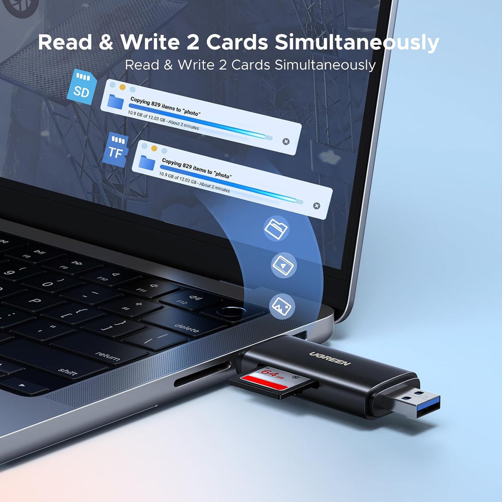 USB C SD 4.0 Card Reader USB Memory Card Reader | for SDXC, SDHC, MicroSD, MMC, RS-MMC, Micro SDXC, Micro SDHC