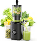 Cold Press Juicer Machines for Vegetables & Fruits, Black | Slow Masticating Juicer Machine with Reverse Function