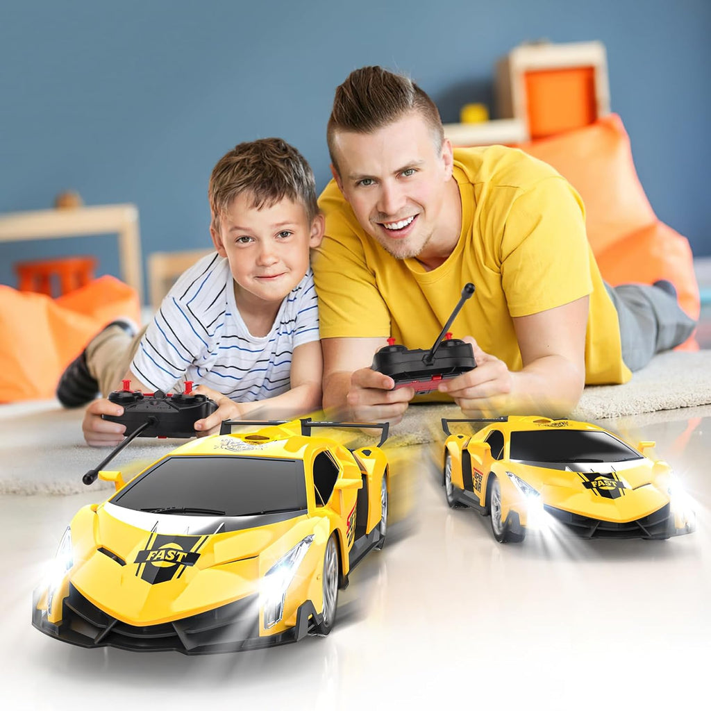 Remote Control Car, RC Cars for Kids 1:18 Electric Toy Car Hobby Racing Car Toys with Lights & Controller, Christmas