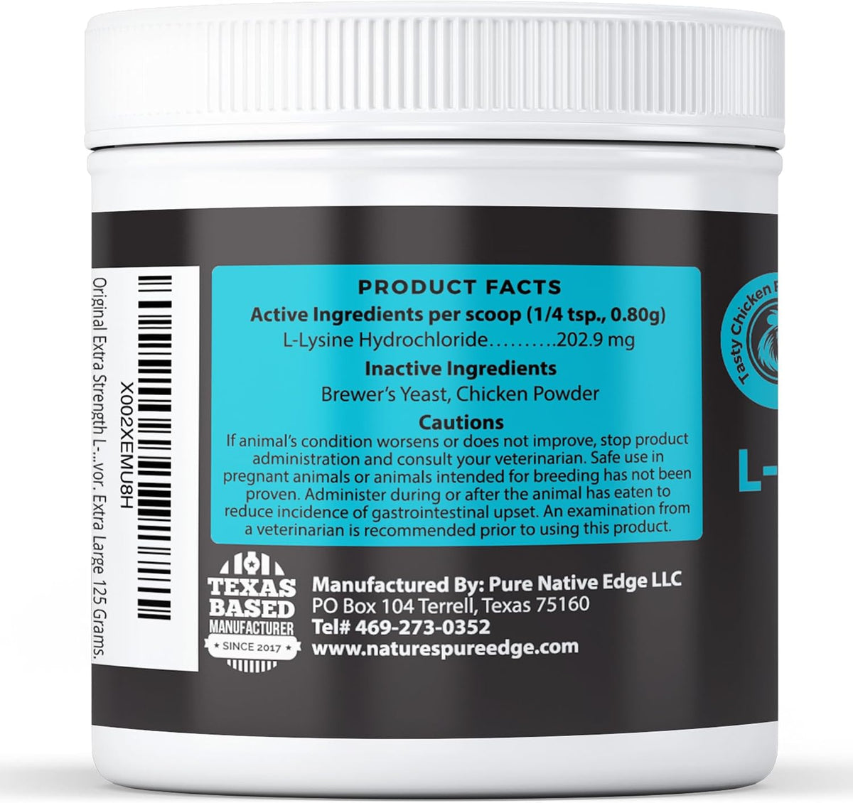 L-Lysine Powder for Cats and Kittens, Chicken Flavored Lysine Supplement for Cats and Kittens and Dogs to Support