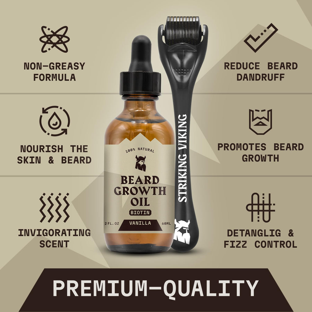 Beard Growth Oil with Applicator - 2 Fl Oz, Vanilla