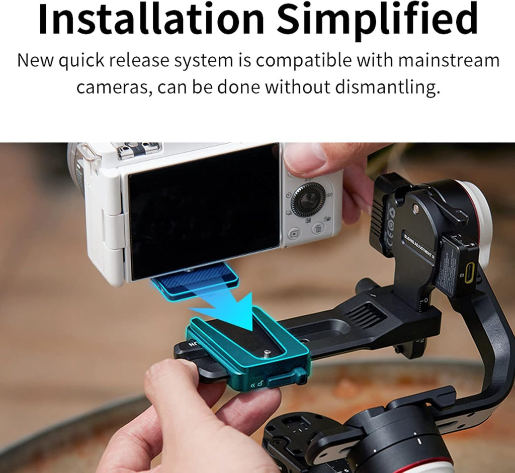 Crane M3S Combo Gimbal Stabilizer for Smartphone Mirrorless DSLR Camera Action Camera,3-Axis Gimbal for iPhone Gopro