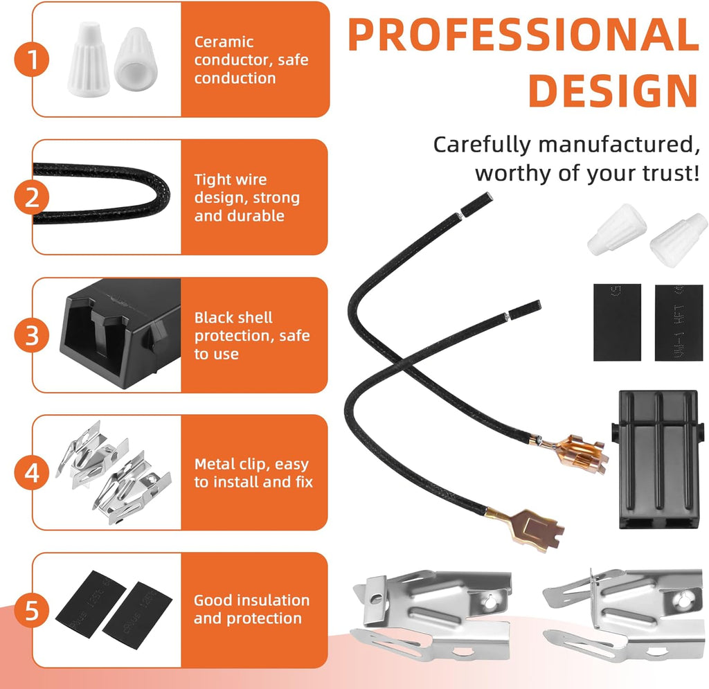 330031 Surface Element Receptacle Kit/330031 Range Burner Compatible for Whirl-Pool Ken-More Cro-sley May-tag Kithcen-aid etc Stove,Replaces AP3075808 PS340571 EAP340571 3374 by MIFLUS-4 Packs