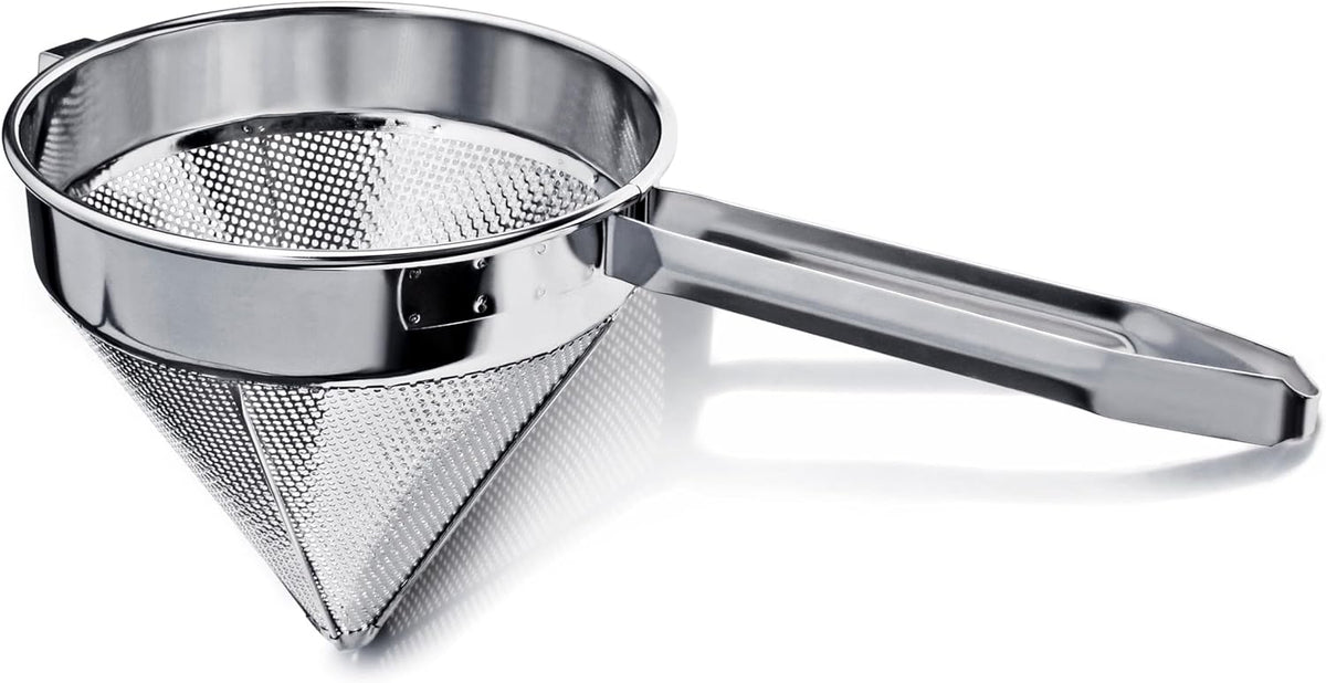 373-EQ-PA9420 10" China Cap Strainer, Coarse Mesh Stainless Steel