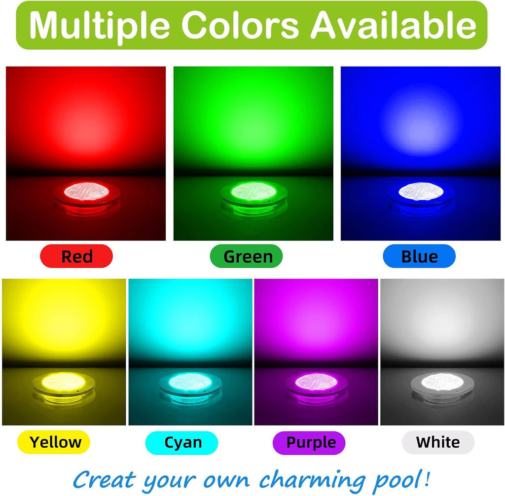 Pool Lights for Inground Pool, 60W 10 Inch Color Changing LED Inground Pool Light with Controller, Remote and APP