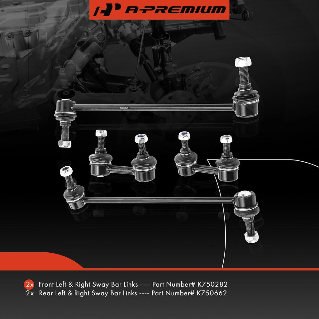 A-Premium Front & Rear Sway Bar Link Stabilizer Bar End Link Kit