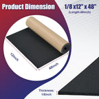 Neoprene Foam Sheet 1/8" x 12" x 48" with Adhesive Backing