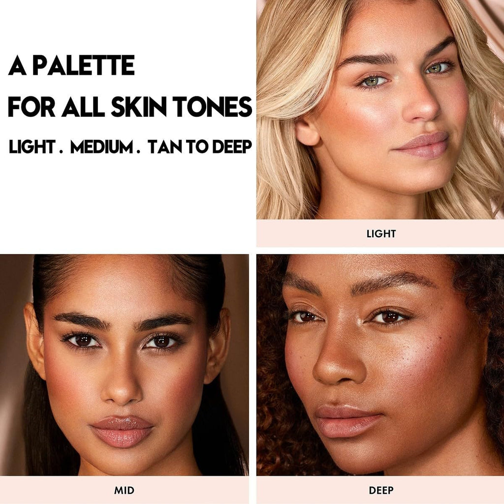 Full Face Makeup Palette Set, 4 Blush, 2 Contour, 2 Highlighter