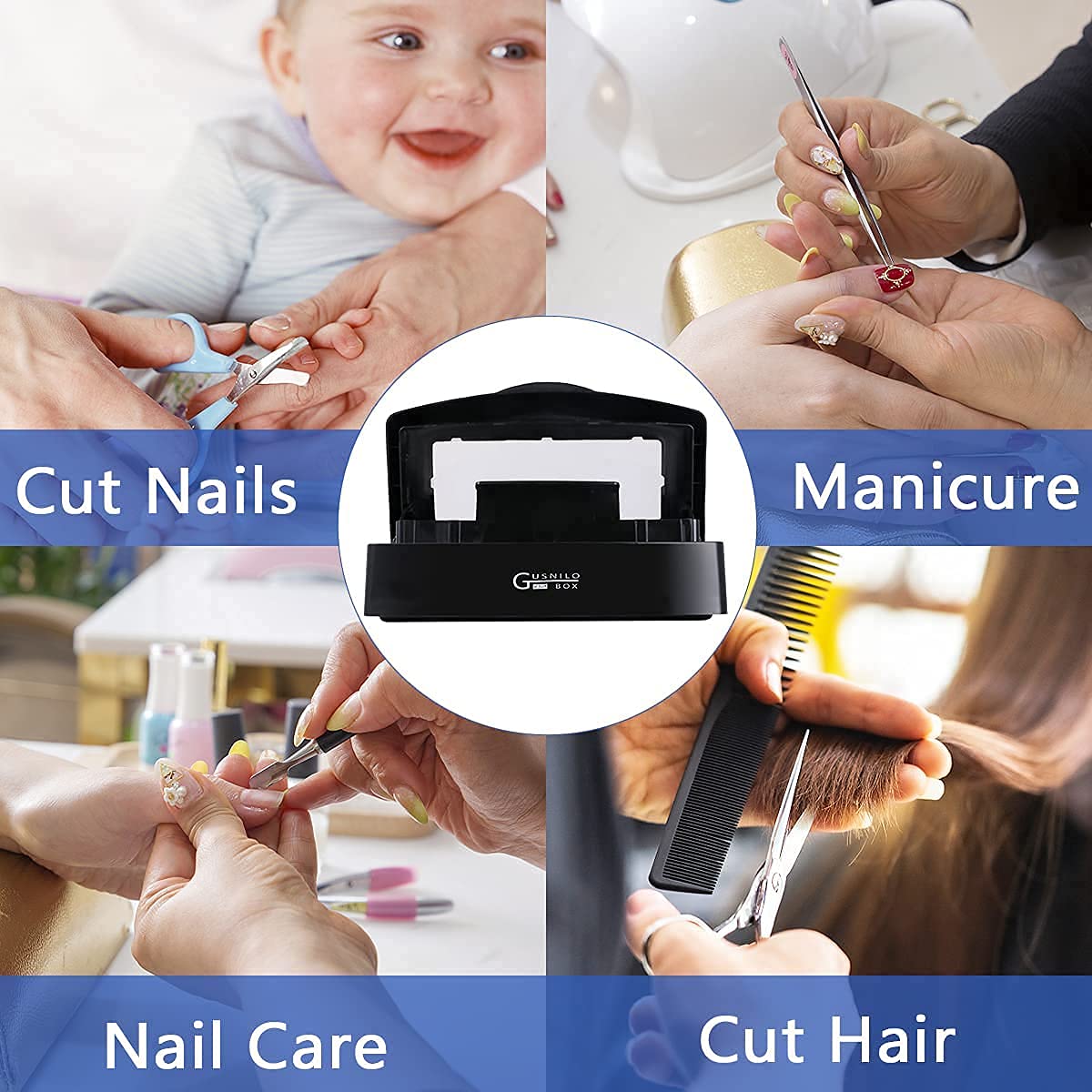 Nail Tool Sterilizer Box Plastic Disinfectant Container Disinfectant Tray for Nail Tools, Tweezers, Hair Salon, Spa