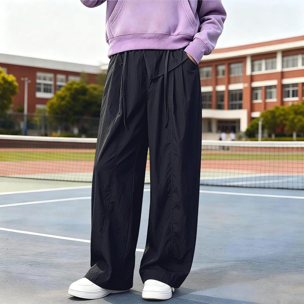 Girls Wide Leg Casual Pants Elastic Waist Hiking Cargo Pant | Teen Lightweight Quick Dry Sweatpants, Y2K Hip Hop