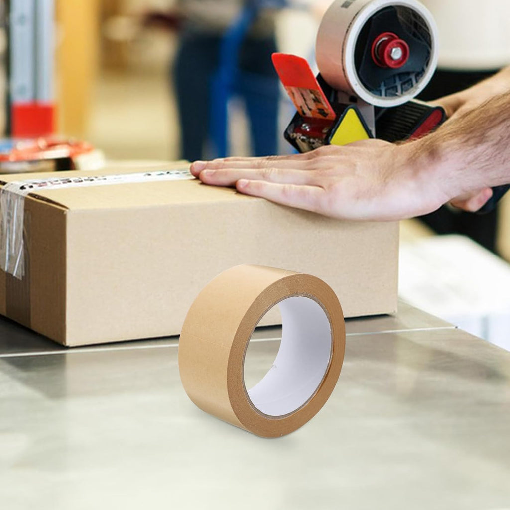 Kraft Paper 1.8 Inch Reinforced Packing Tape Water Activated Brown