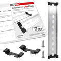 7PCS Aluminum DIN Rail, 200mm x 35mm x 7.5mm Slotted
