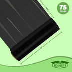 18" x 1500' Stretch Wrap – 75 Gauge Black Blown Film – 2 Rolls (3000ft Total) – Opaque Heavy-Duty Pallet Wrap for