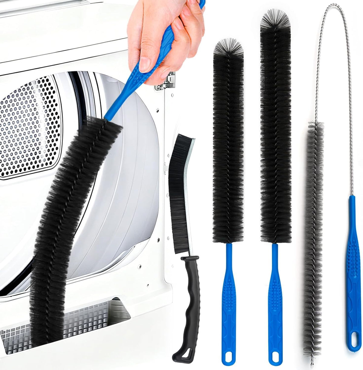 Dryer Vent Cleaner Kit, Drain Brush, Refrigerator Coil Cleaning Brush