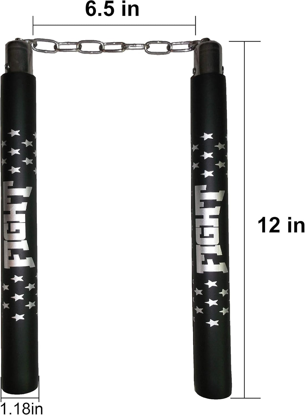 Nunchucks Rubber Martial Arts Training Nunchucks Nunchakus for Kids Beginner & Adults Practice with Steel Chain