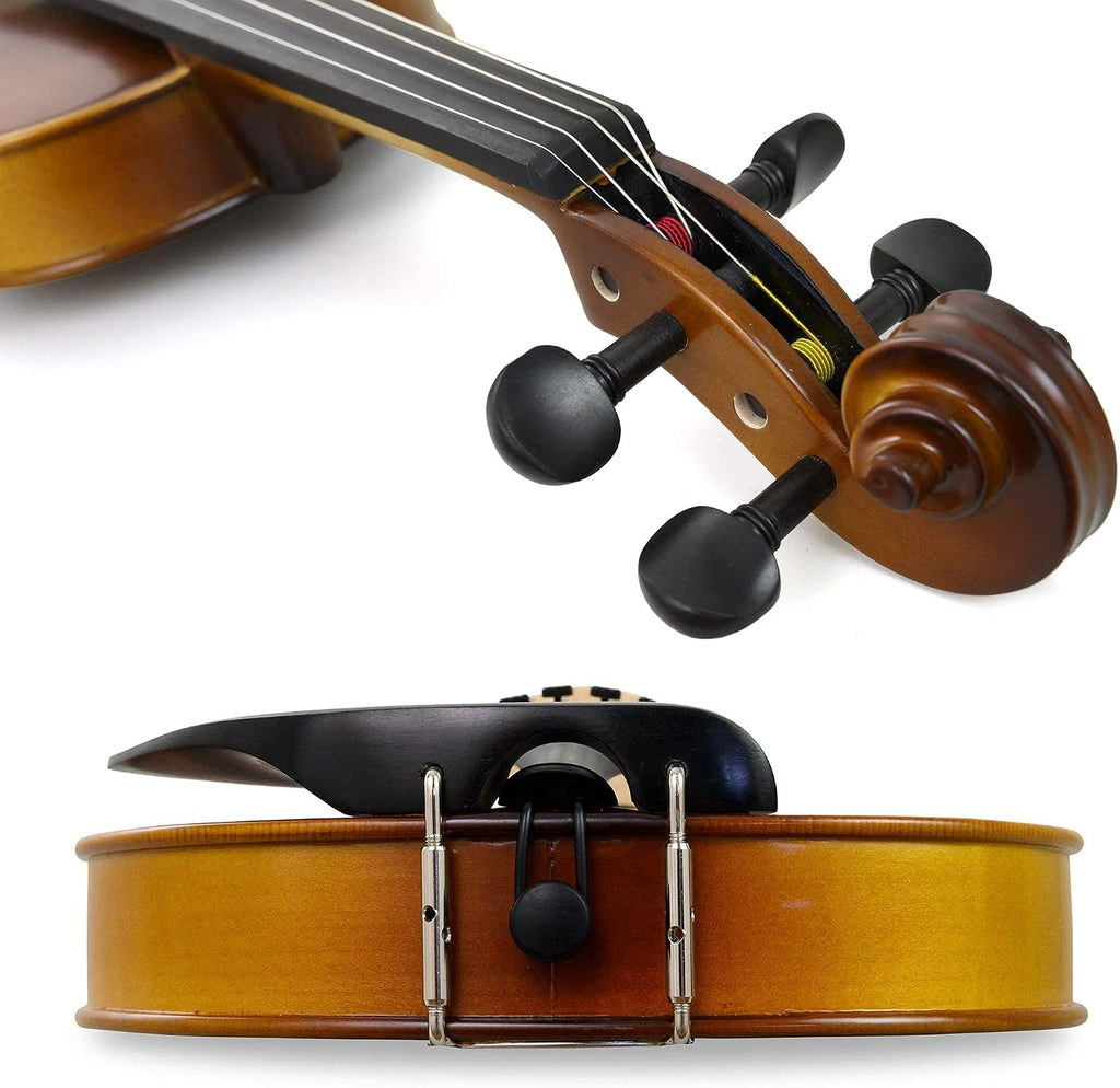 Bunnel Premier Violin Clearance Outfit 4/4 Full Size - Carrying Case and Accessories Included - Solid Maple Wood and