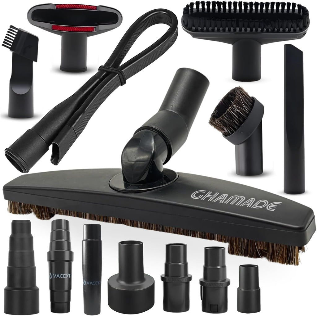 Universal Vacuum Attachments & Brushes Kit - Hardwood Floor Vacuum Brush Head Attachment & Shop-vacs Accessories