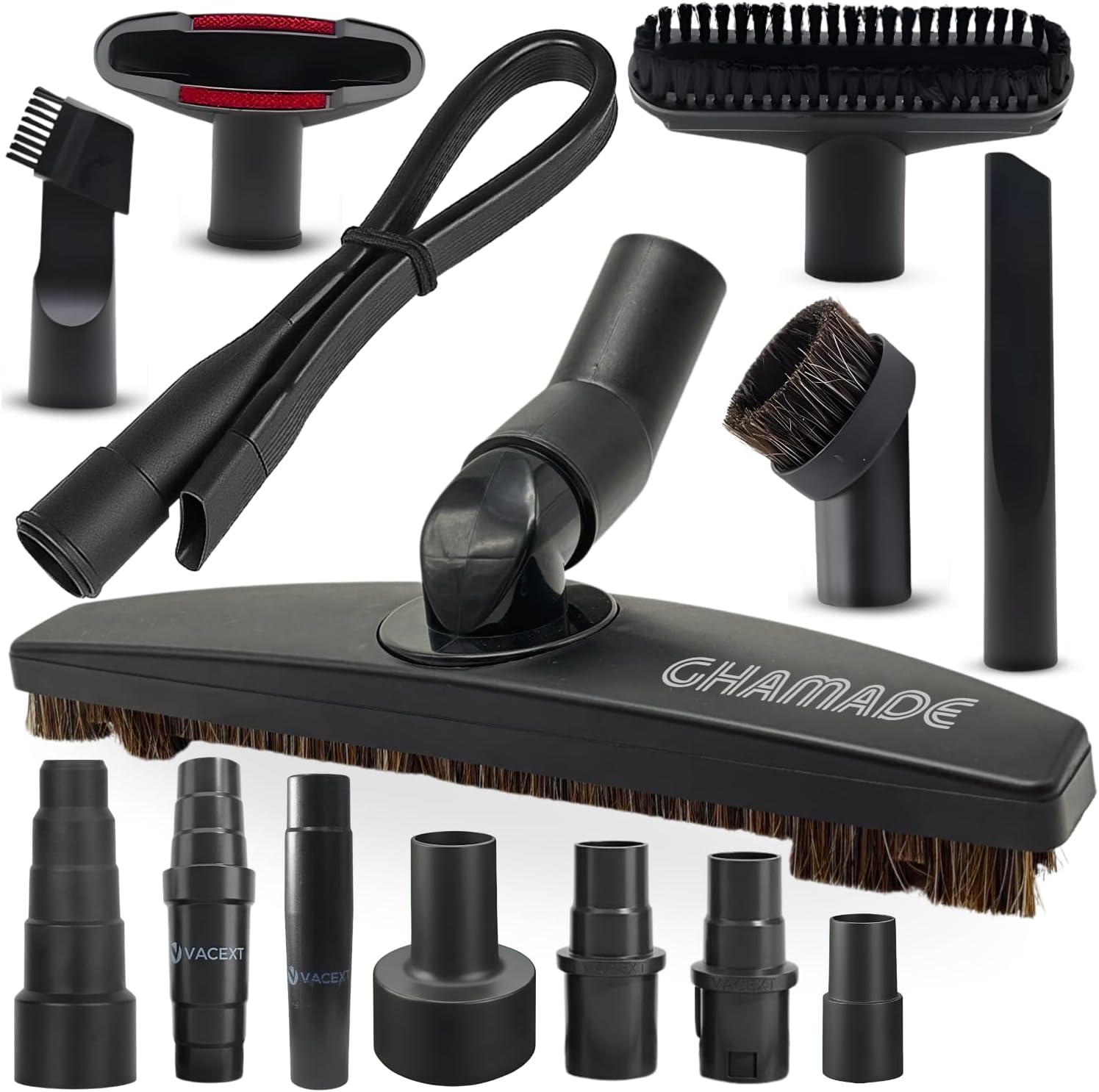 Universal Vacuum Attachments & Brushes Kit - Hardwood Floor Vacuum Brush Head Attachment & Shop-vacs Accessories