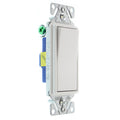 Hubbell RSD115ILWZ Lighted Decorator Rocker Switch, 1-Pole, 15-Amp, 120/277-Volt, White, (12-Pack)