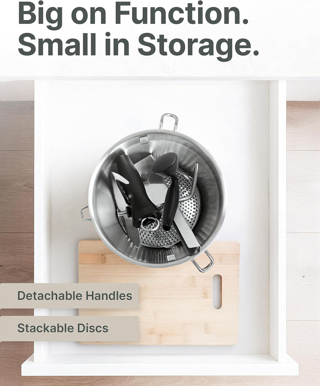 Hungry Artisan Compact Food Mill for Applesauce & Tomato Sauce