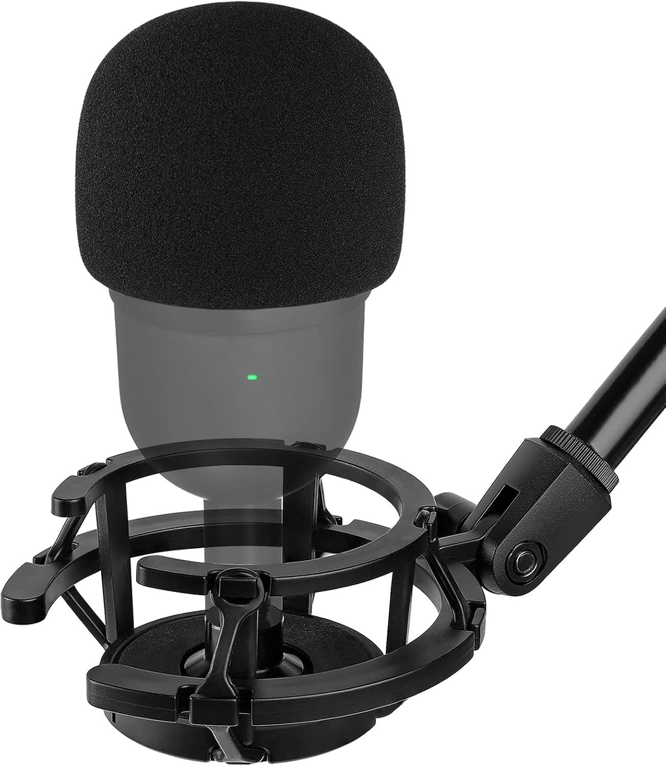 Razer Mini Shock Mount with Foam Windscreen Cover, Anti-Vibration Suspension Shockmount Mic Holder Clip Pop Filter to
