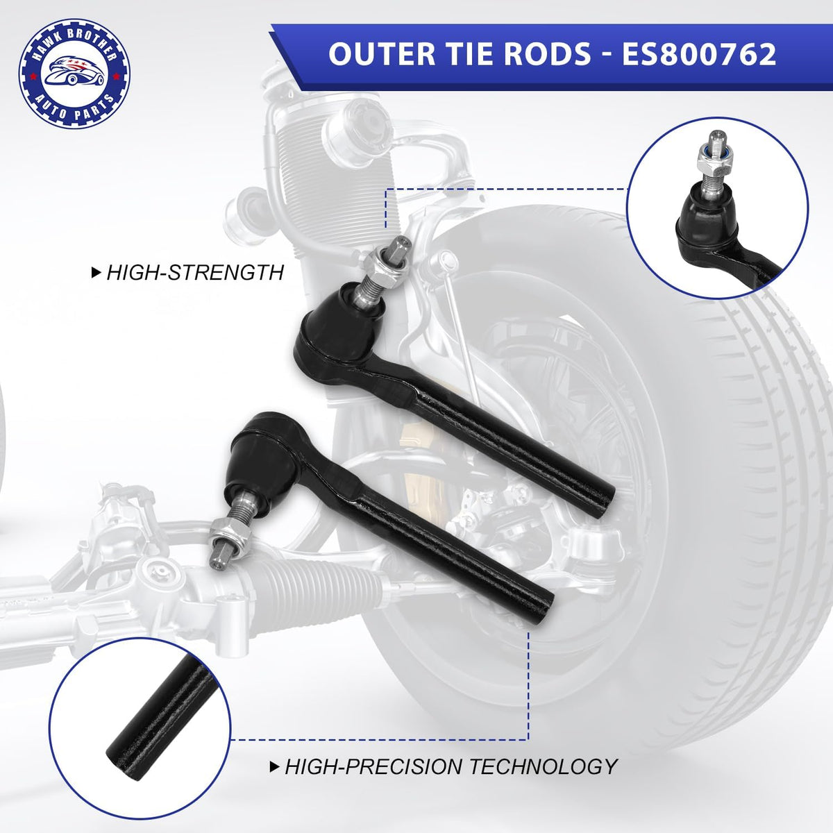 10Pcs Suspension Kit Front Upper Control Arms with Ball Joints