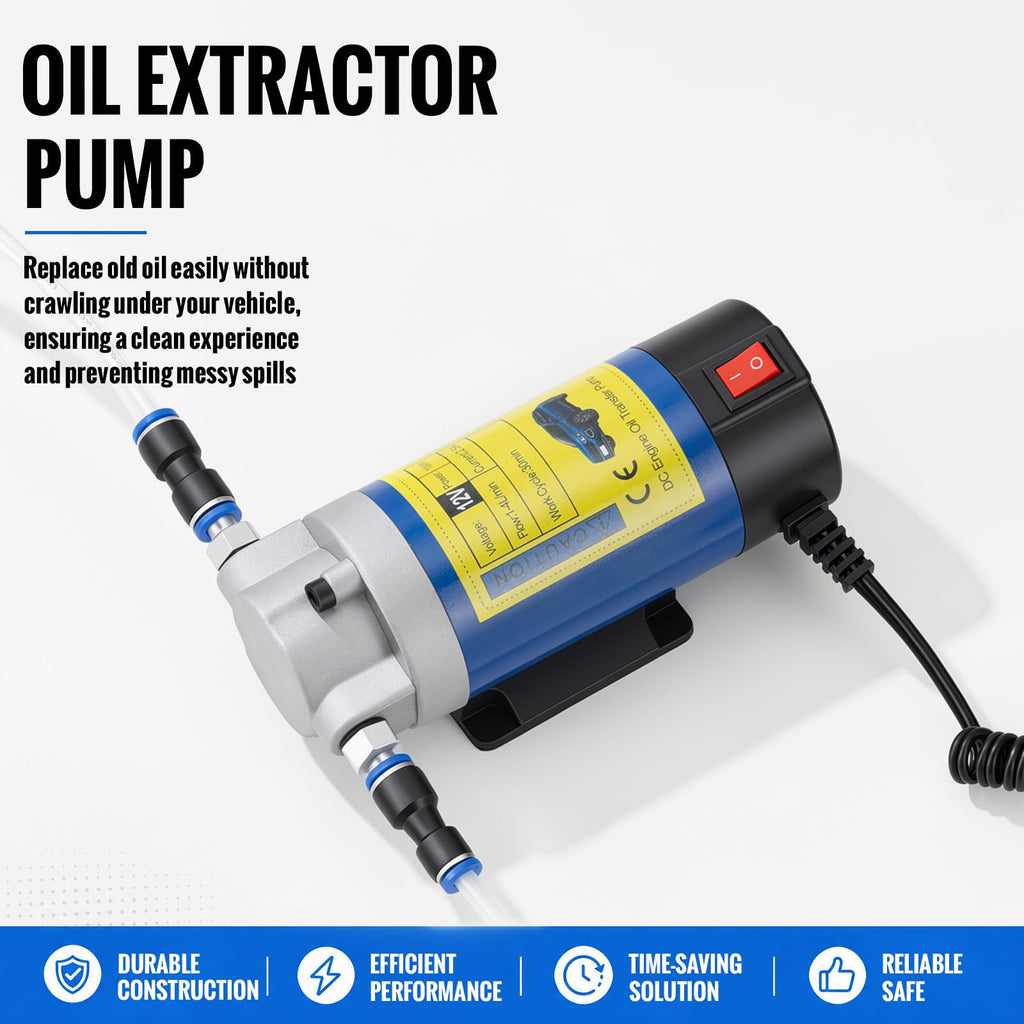 GJANSH 12V Oil Extractor Pump, 100W Self-Priming Electric Oil Change Pump