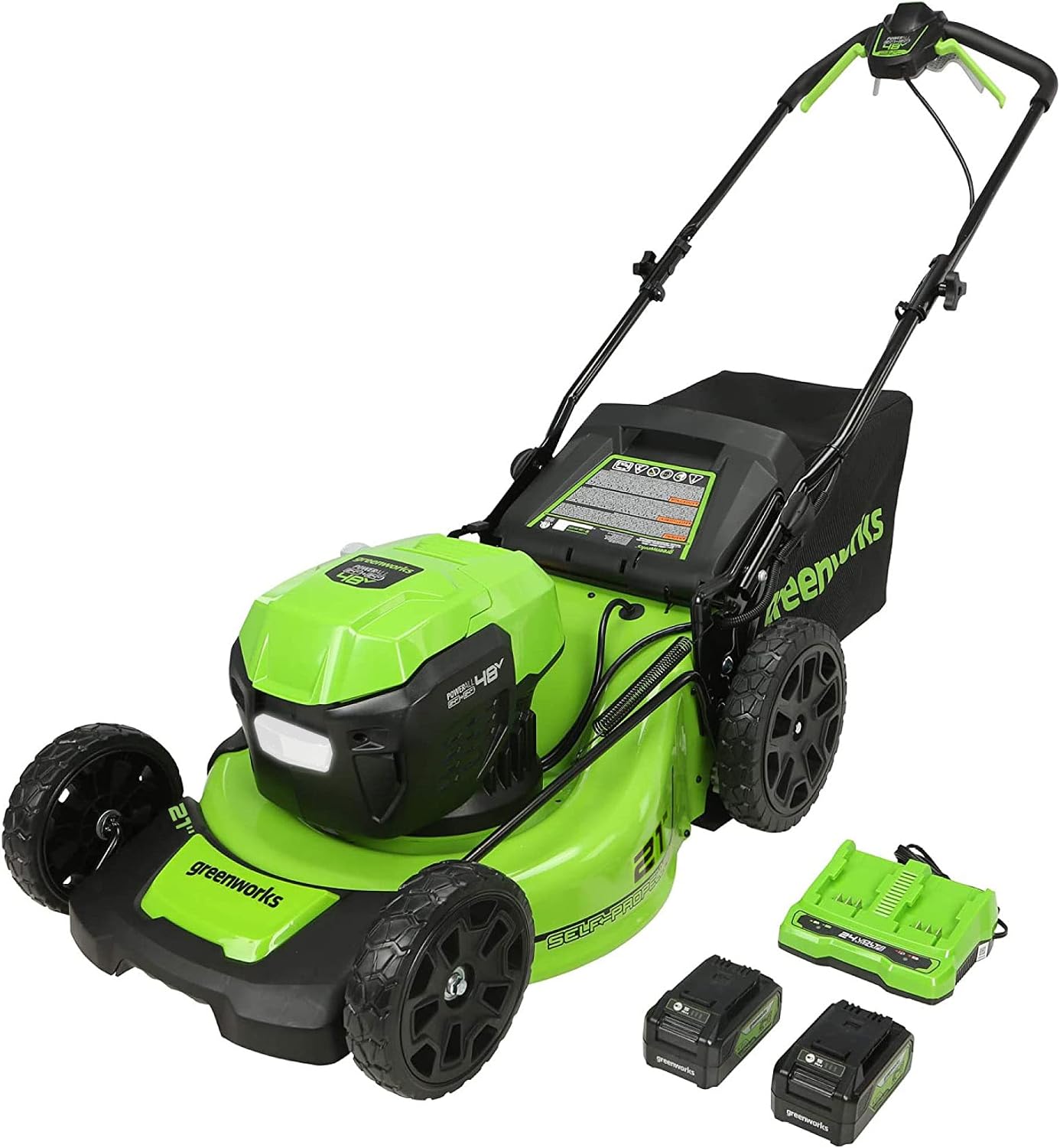 48V 21 in Self-Propelled Lawn Mower, (2) 5.0 Ah Battery Kit